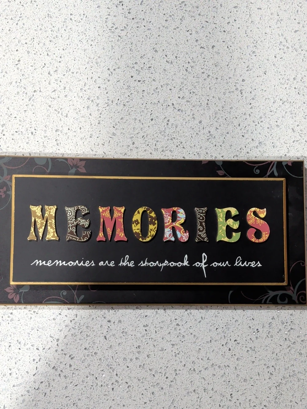 Memories Wall Sign - Black with Multicolor Lettering